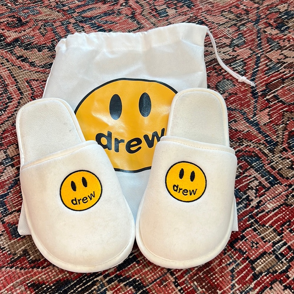 Drew House smiley face slippers
